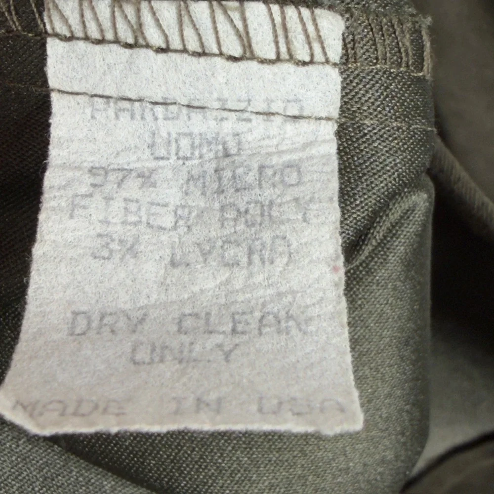 Pardazzo Uomo Suede Feel Button Down Shirt Olive Green Size XL‎